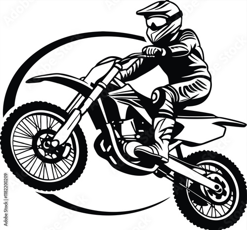 Motocross Rider Action Extreme Sport, Dirt Bike, Freestyle Jumps