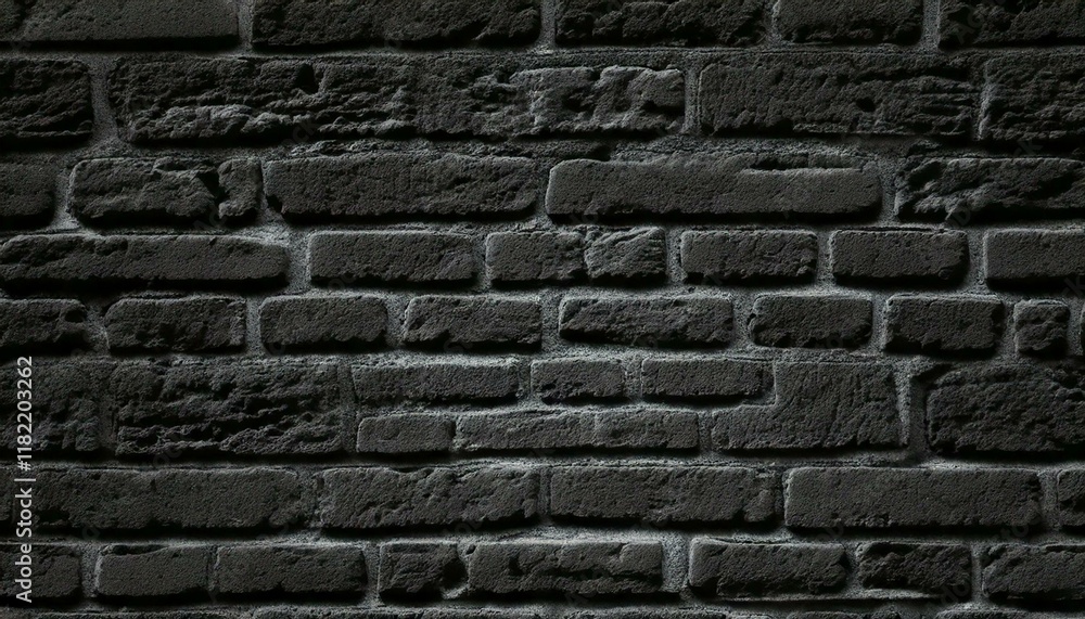 Parede de tijolos pretos com textura industrial