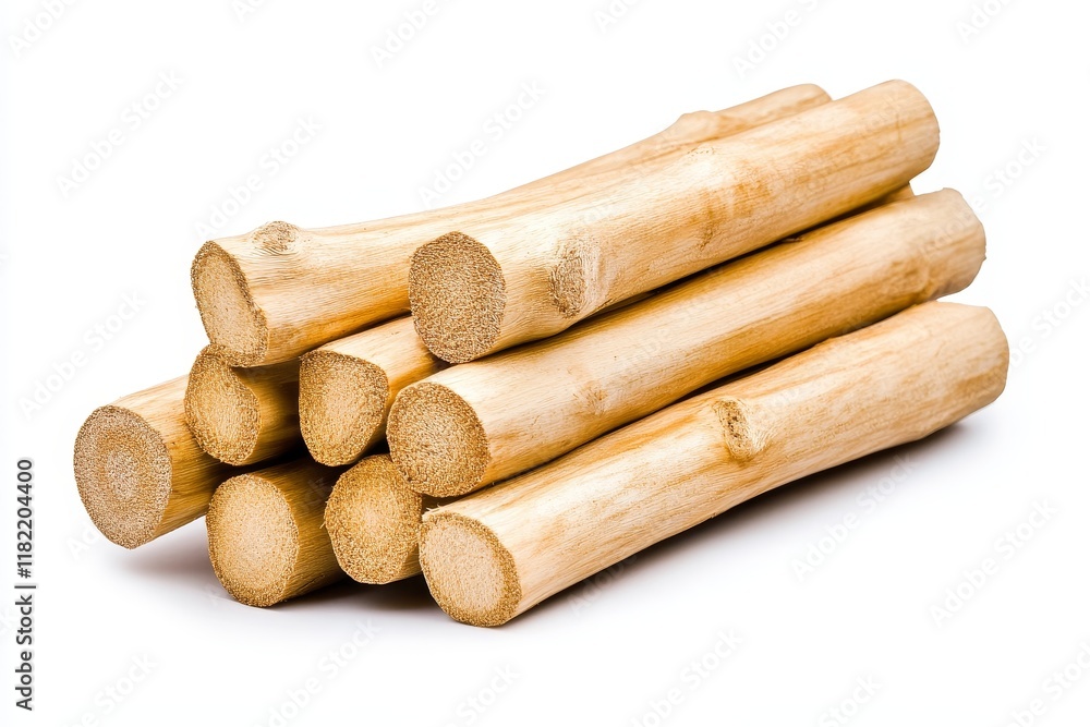Stack of Wooden Dowels - Natural wood, rustic charm, simple design, crafting material, home decor. Stack of Wooden Dowels - Natural wood, rustic charm, simple design, crafting material, home decor.