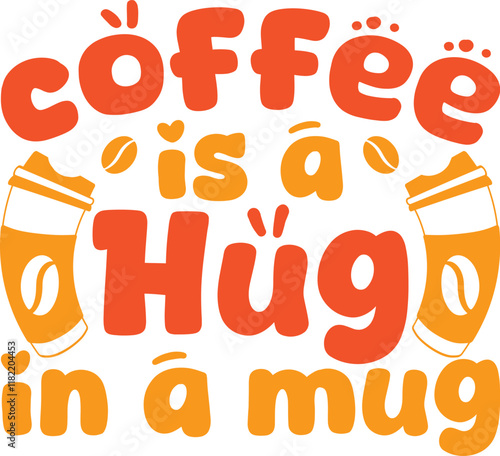 Coffee T-shirt design vector