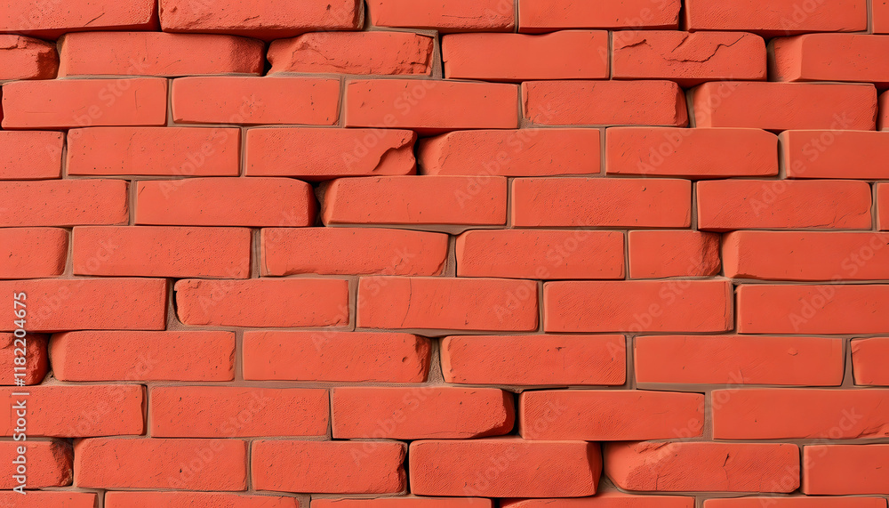 Obraz premium Red Rammed Earth wall texture, comic art, with white tones