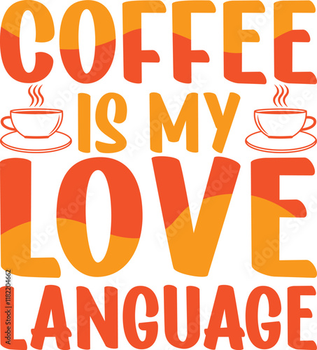 Coffee T-shirt design vector