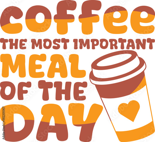 Coffee T-shirt design vector