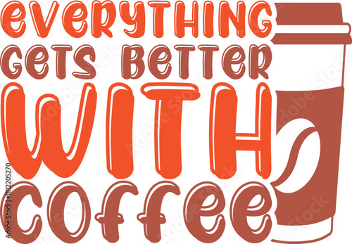 Coffee T-shirt design vector