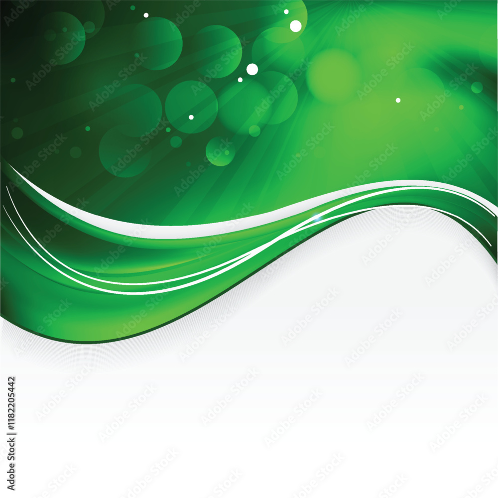 Fototapeta premium Abstract Green Background Vector Template