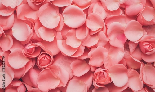 Obraz na płótnie A detailed close-up of delicate pink rose petals, creating a soft and textured floral background ideal for romantic and decorative designs. w salonie