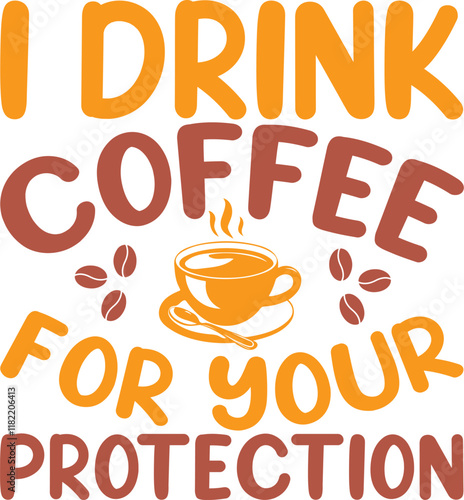 Coffee T-shirt design vector