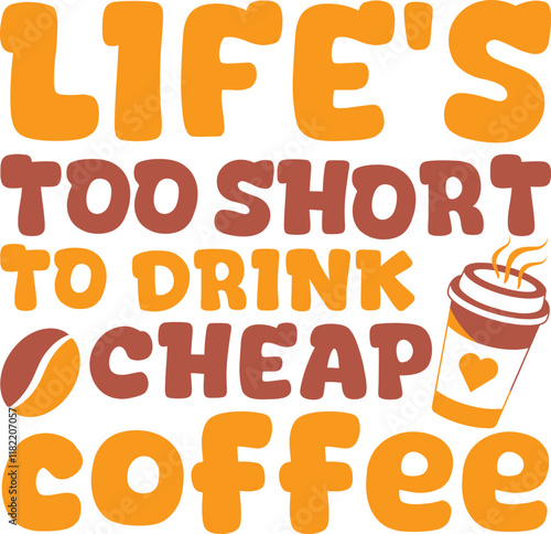 Coffee T-shirt design vector