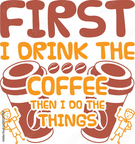 Coffee T-shirt design vector