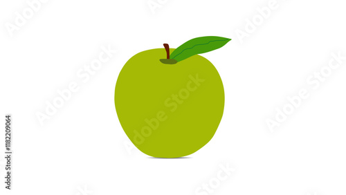 green apple isolated on white