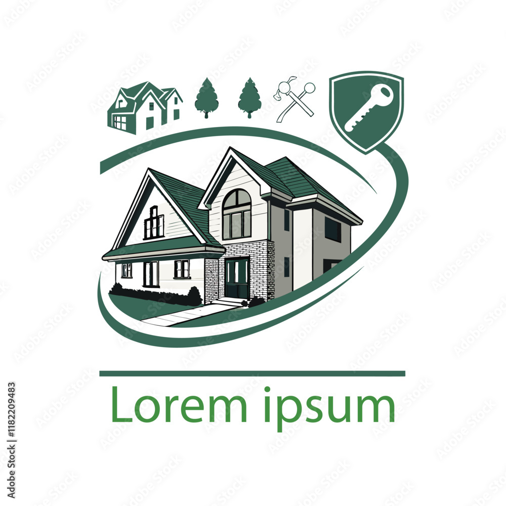 Fototapeta premium Elegant Real Estate Logo Design Modern Property Logo Template