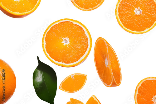 Ripe and Refreshing Oranges on a Simple White Background – Ideal for Organic and Healthy Lifestyle Concepts photo