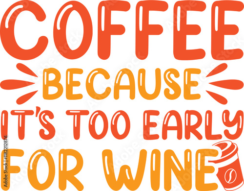 Coffee T-shirt design vector