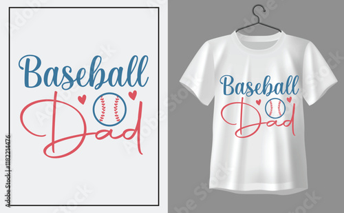 Baseball dad t shirt design, t shirt design concept, t shirt design template