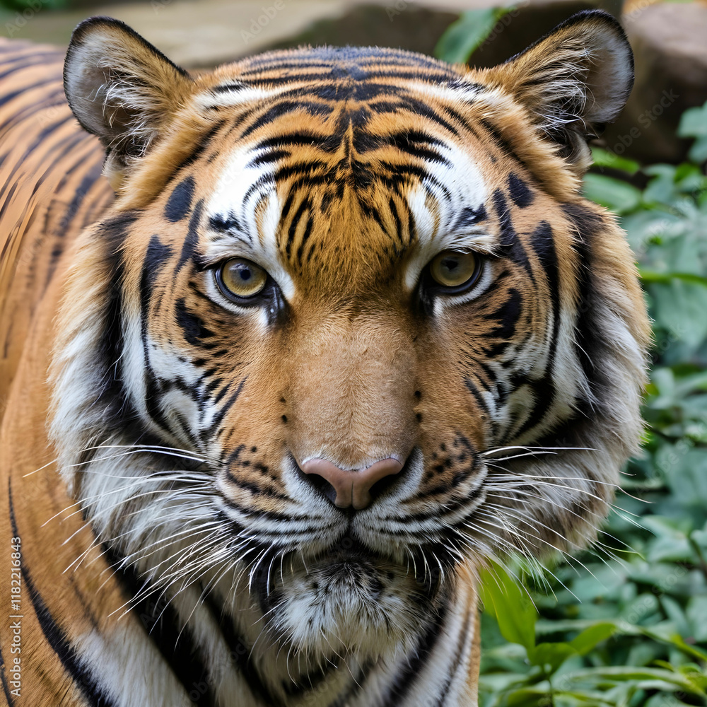 Fototapeta premium Closeup of the tiger in the zoo