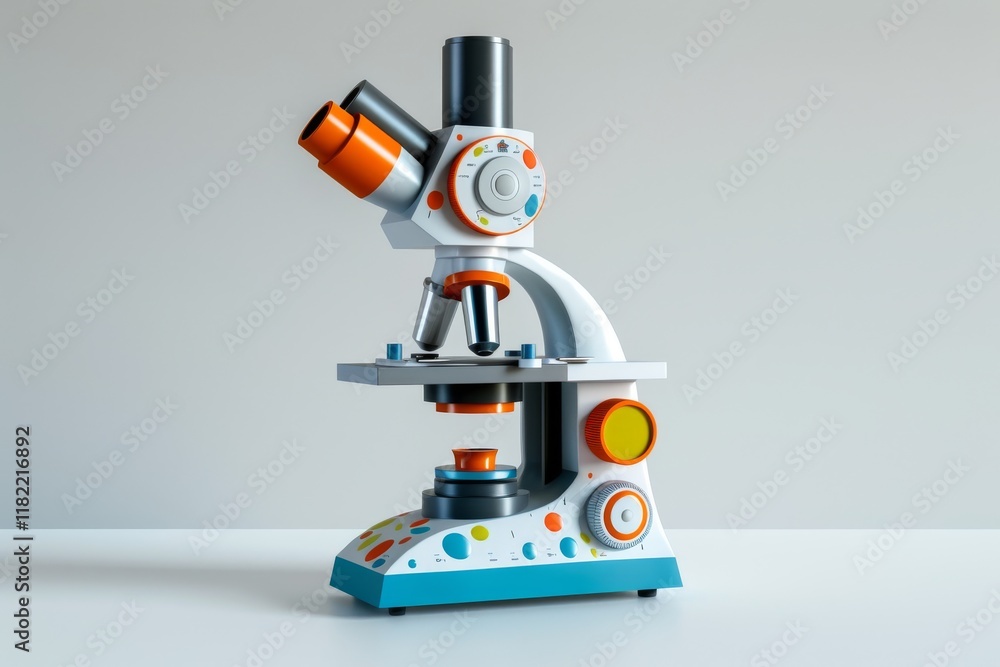 Fototapeta premium Colorful modern microscope design