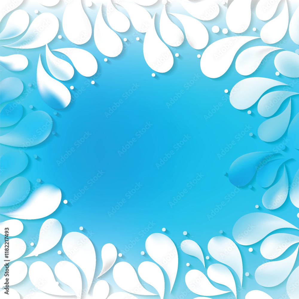 Abstract Blue White Arc Drop Background Design Abstract Blue White Arc Drop Background Design