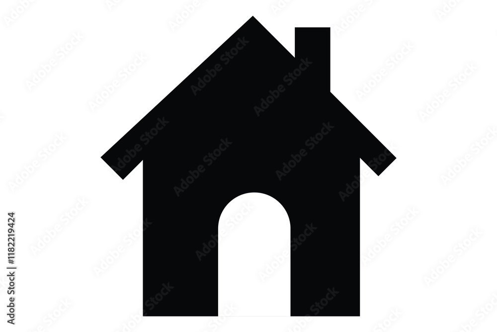 House icon silhouette vector illustration House icon silhouette vector illustration