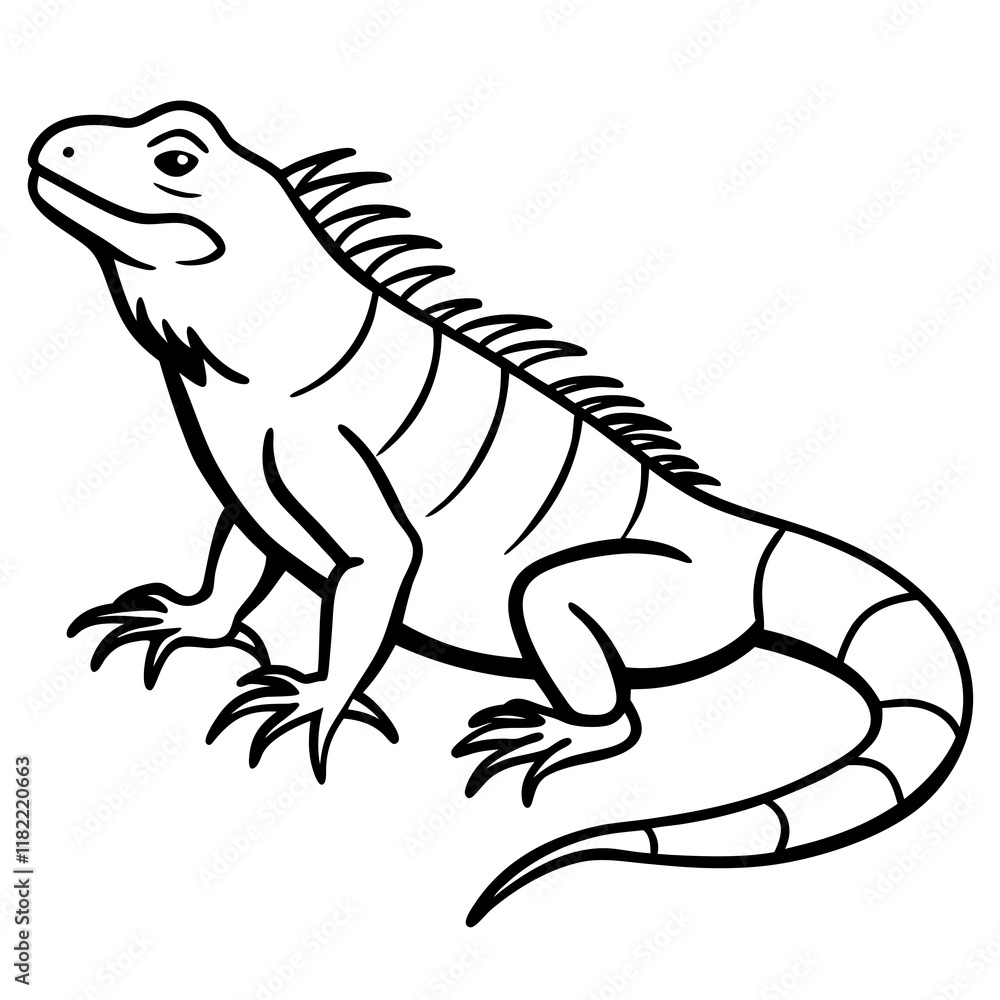 Iguana on white background Iguana on white background
