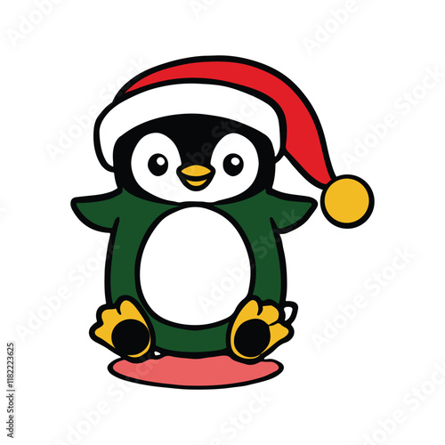 Santa penguin in Silhouette Holiday Essence