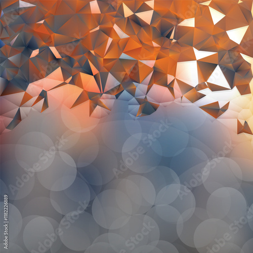 Abstract Dark Color Triangle Polygonal Background Template