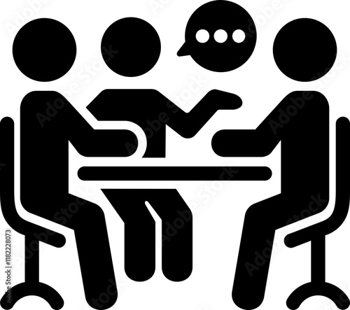 People around the table icon