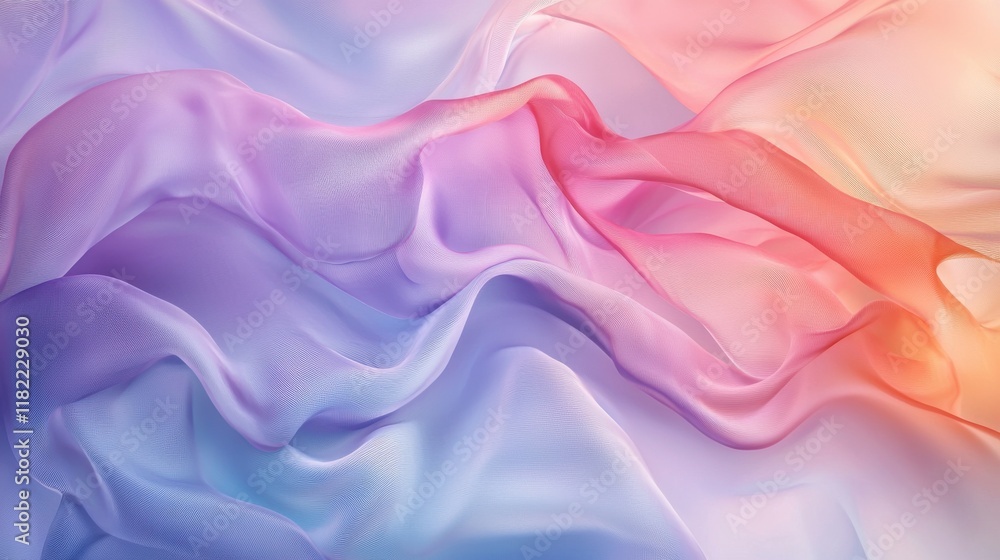 Obraz premium Colorful abstract pastel background with flowing shapes digital art vibrant gradient high-quality resolution