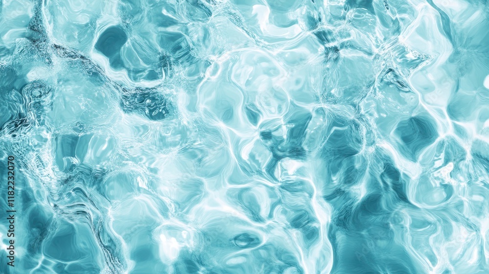 Fototapeta premium Crystal clear water ripple effects underwater scene nature photography serene environment close-up view tranquility concept