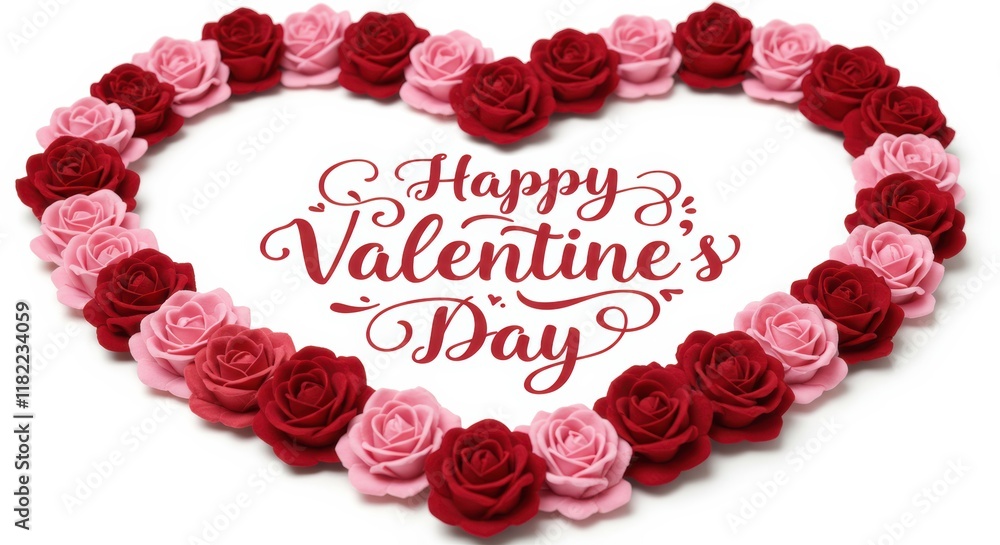 Valentine's Day Rose Heart: A heartfelt message of love, Valentine's Day Rose Heart: A heartfelt message of love,