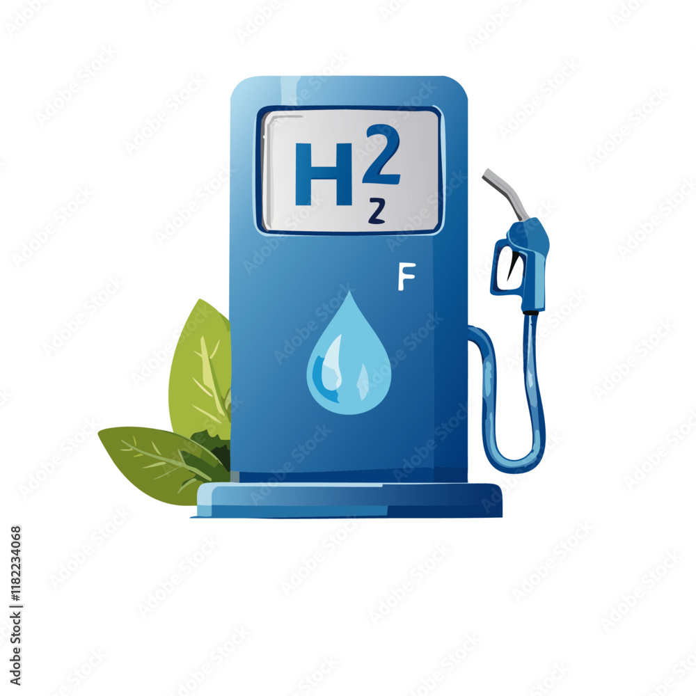 gas pump icon h2 Hydrology vector graphic design