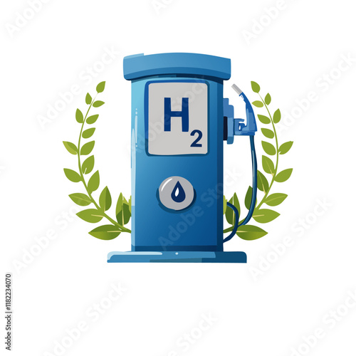 gas pump icon h2 Hydrology vector graphic design company name photo