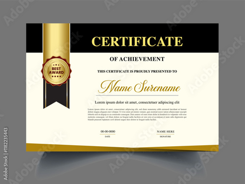 Professional luxury Certificate design template 