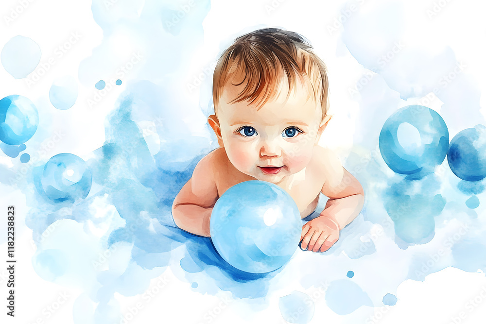 Newborn baby celebration helium balloons for boy. It’s a boy. Blue balloons.
Newborn baby celebration helium balloons for boy. It’s a boy. Blue balloons.