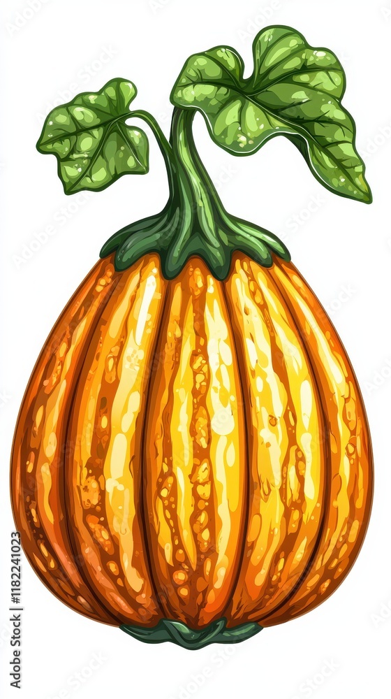 Vibrant acorn squash isolated on white background high-quality graphic nature close-up food art Vibrant acorn squash isolated on white background high-quality graphic nature close-up food art