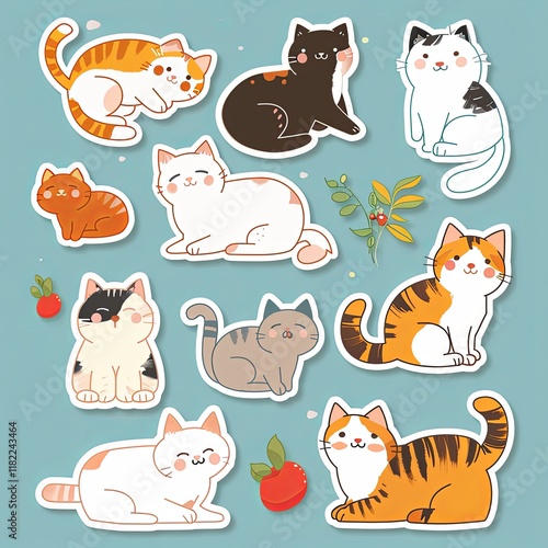 Whimsical cat illustrations
