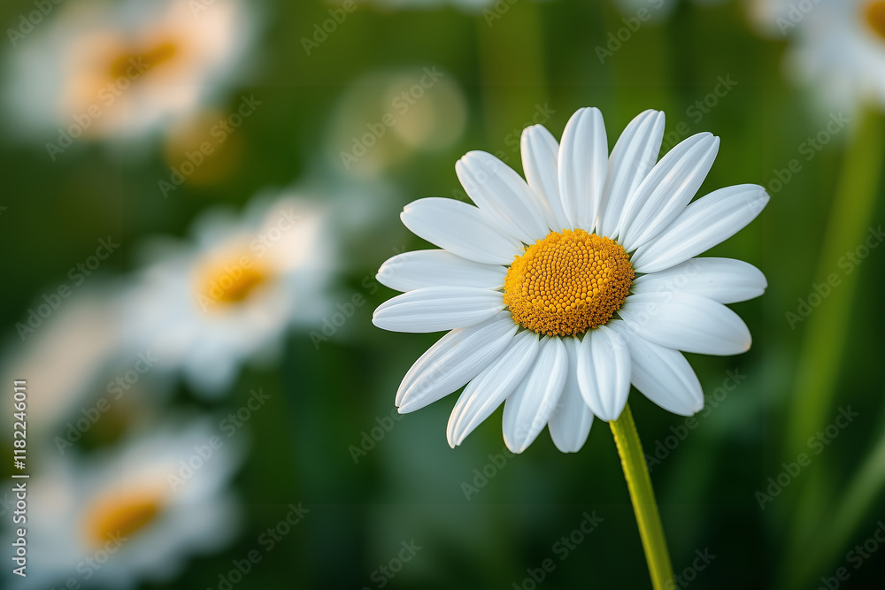 Obraz premium Close-up of white daisy bushes blooming outdoors