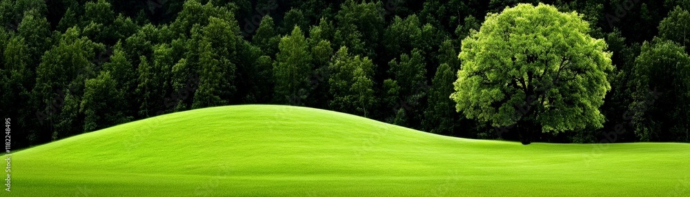 Solitary Tree on a Rolling Hill: A single, majestic tree stands tall on a rolling, verdant hill, creating a tranquil and picturesque scene. Its branches reach towards the sky. Solitary Tree on a Rolling Hill: A single, majestic tree stands tall on a rolling, verdant hill, creating a tranquil and picturesque scene. Its branches reach towards the sky.