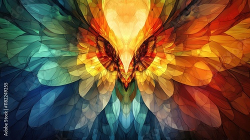 Wallpaper Mural Abstract Colorful Avian Inspired Artwork Featuring Vivid Hues Torontodigital.ca