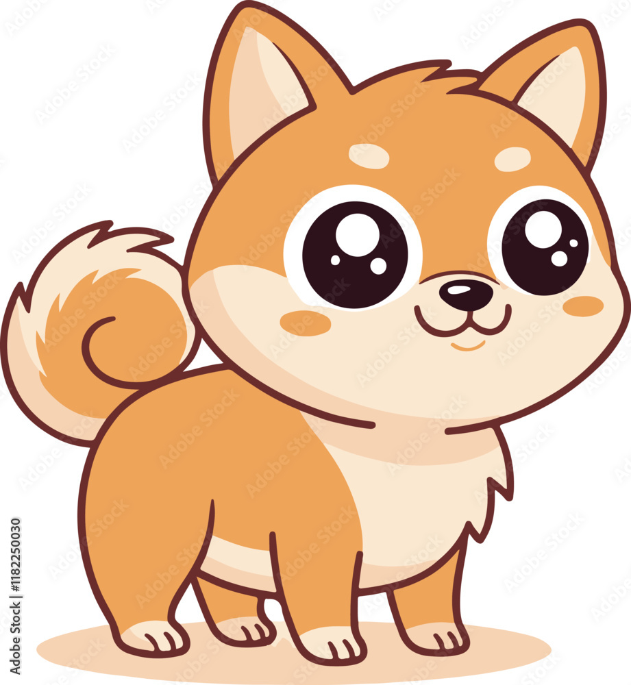 Vector illustration design of cute chibi dog clipart. Vector illustration design of cute chibi dog clipart.