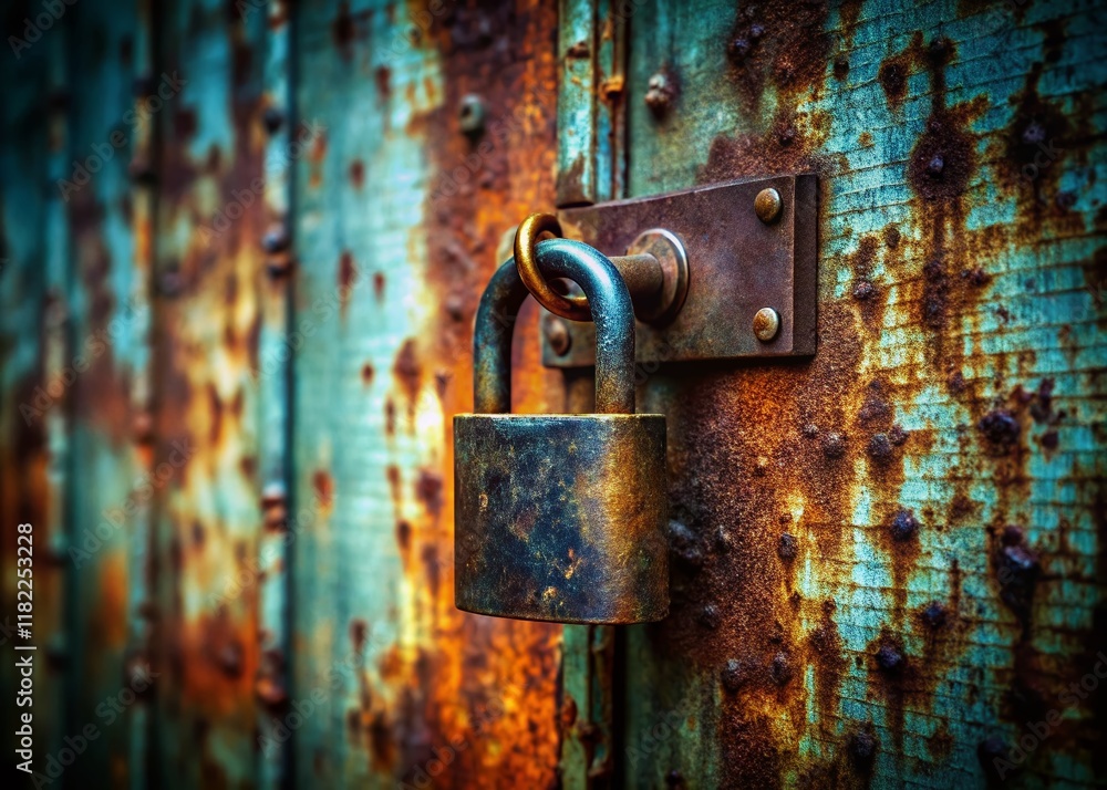 Urban Exploration: Security Breach - Padlock & Binary Code in Abandoned Building