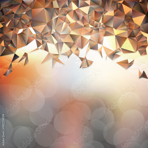 Brown Polygonal Triangle Background Illustrator