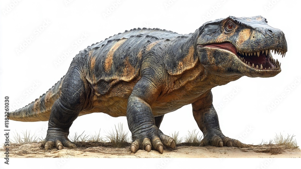 Obraz premium Eotrachodon Dinosaur in High Detail on White Background. Generative AI