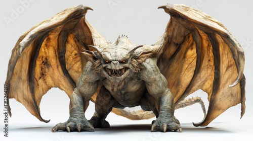 Jabberwocky Mythical Creature with Wings. Generative AI