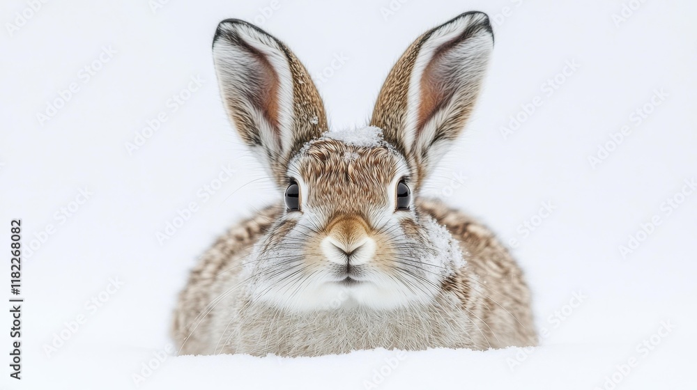 Mythical Jackalope on White Background. Generative AI Mythical Jackalope on White Background. Generative AI