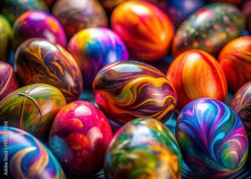 Vibrant Easter Eggs: Long Exposure Painted Egg Photography