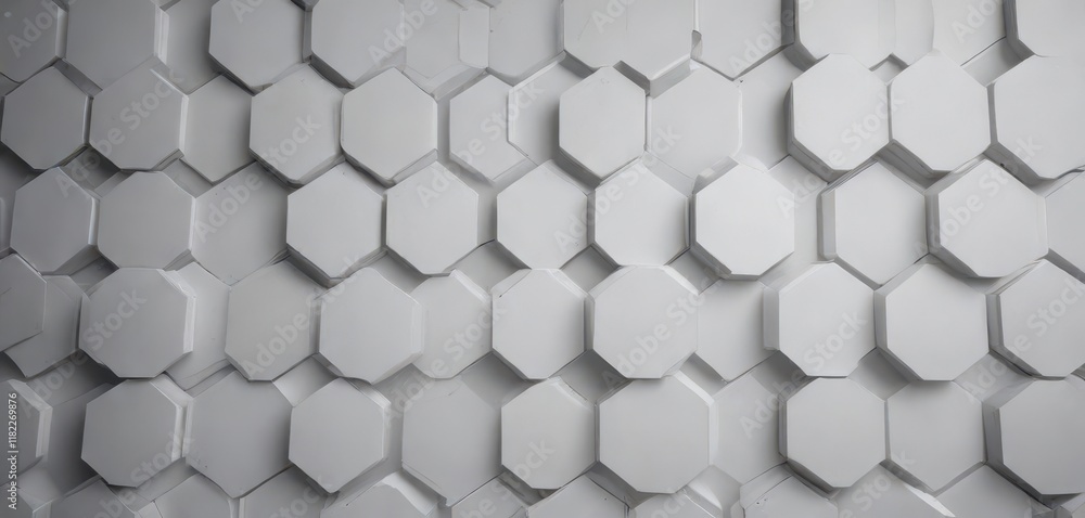 Naklejka premium Subtle hexagon texture, muted tones, elegant design , pattern, contemporary