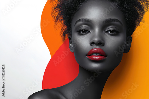 Wallpaper Mural Bold graphic layout with striking makeup and vibrant colors for promotional designs Torontodigital.ca