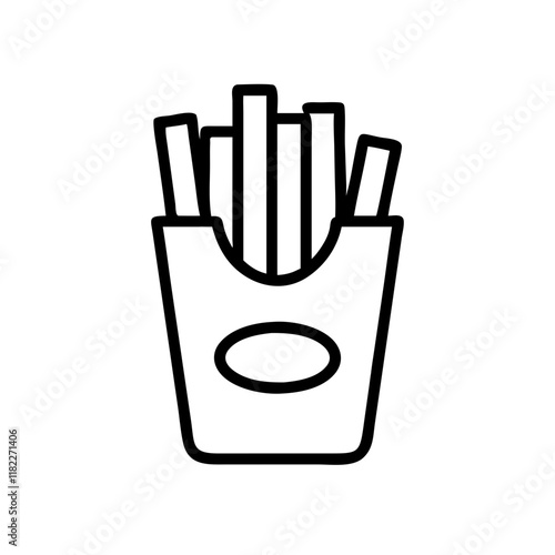 french fries icon design