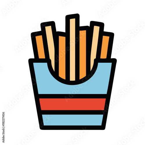 french fries icon design