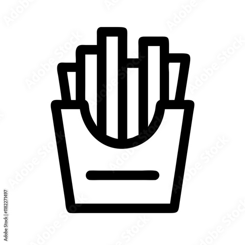 french fries icon design